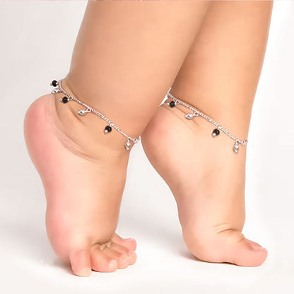 Silver Love Of The Beads Kids Anklet (1-3 yrs)