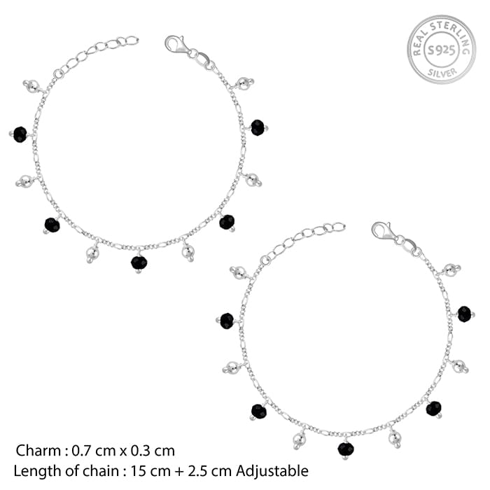 Silver Love Of The Beads Kids Anklet (1-3 yrs)