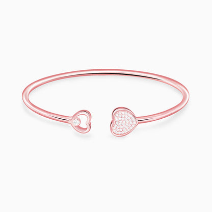 Rose Gold Dual Heart Bracelet