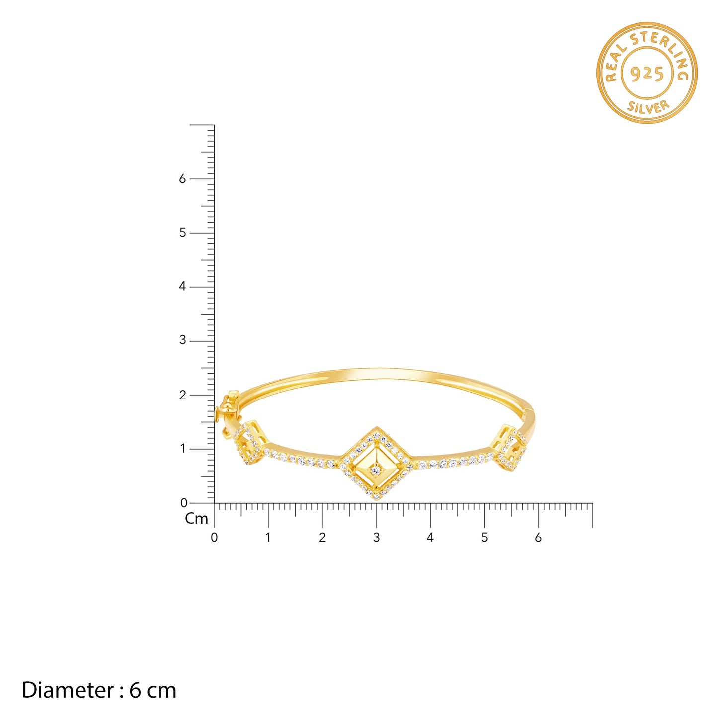 Golden Square Prism Signature Bracelet