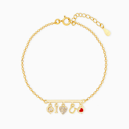 Golden I Heart U Bracelet