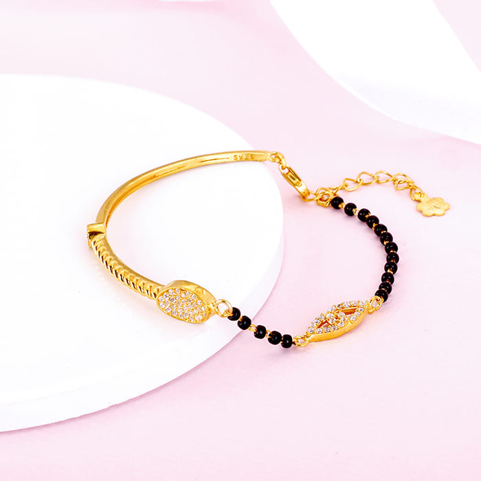 Golden Arch Mangalsutra Bracelet