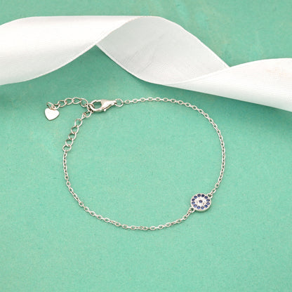 Silver Evil Eye Bracelet