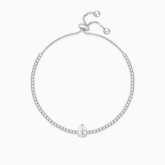 Silver Joy of White Tennis Bracelet