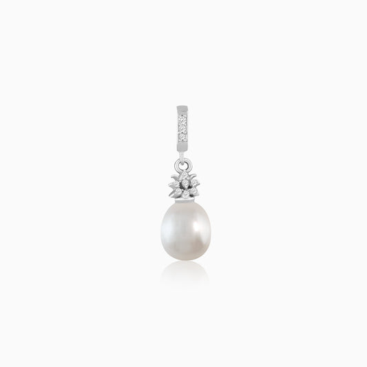 Silver Pearl Drop Charm