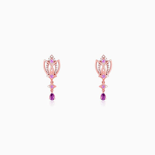 Rose Gold Blessed Notre Dame Earrings