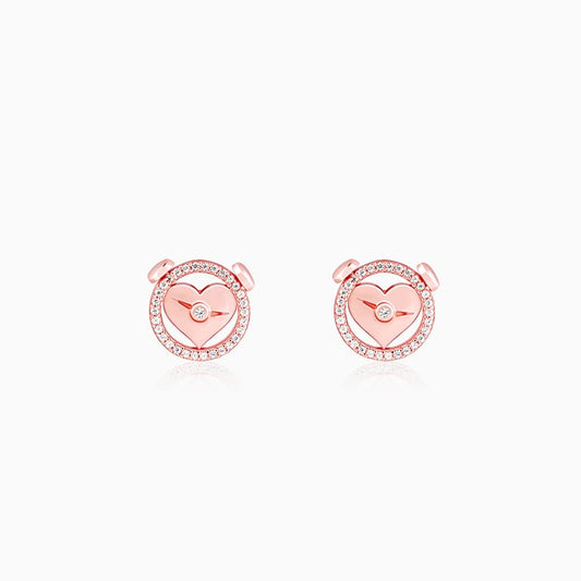 Rose Gold I Miss You Stud Earrings