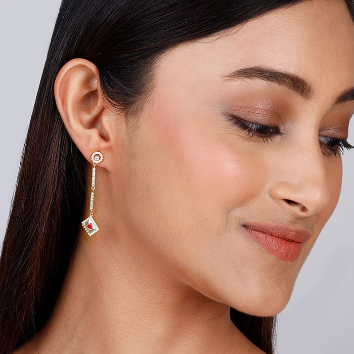 Rose Gold Love Letter Earrings