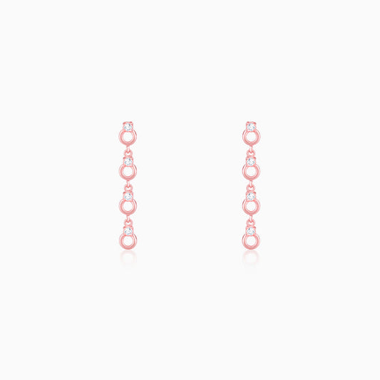 Rose Gold Bridal Blush Earrings