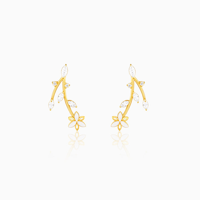 Golden Trillium Treasures Earrings