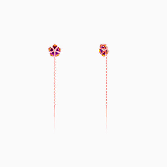 Rose Gold Bell Mallow Earrings