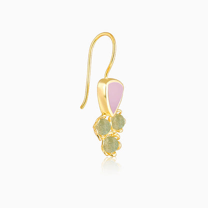 Golden Clover Chalcedony Earrings