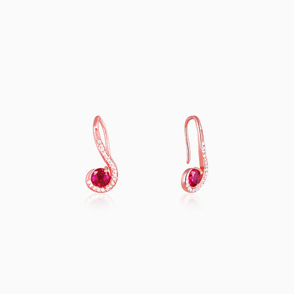 Rose Gold Pastel Pink Earrings