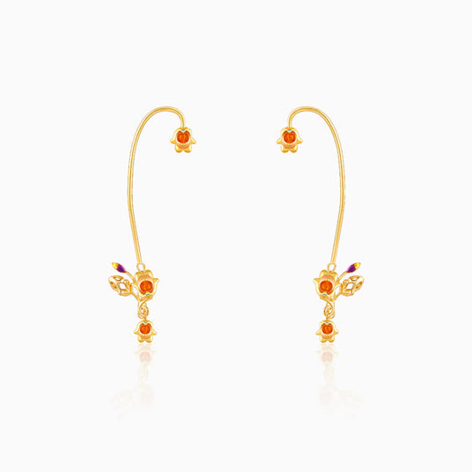 Golden Classic Bell Mallow Convertible Earrings