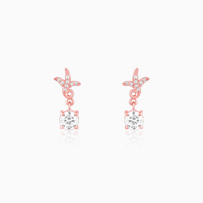 Rose Gold Twigs of Twinkle Earrings