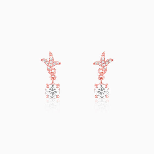 Rose Gold Twigs of Twinkle Earrings