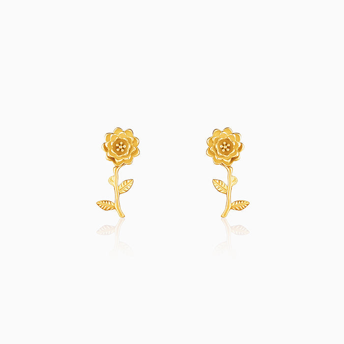 Golden Sunshine Floral Earrings