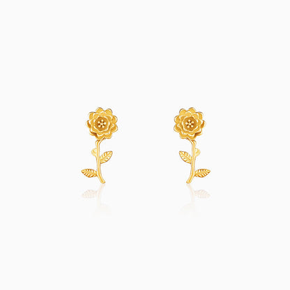 Golden Sunshine Floral Earrings