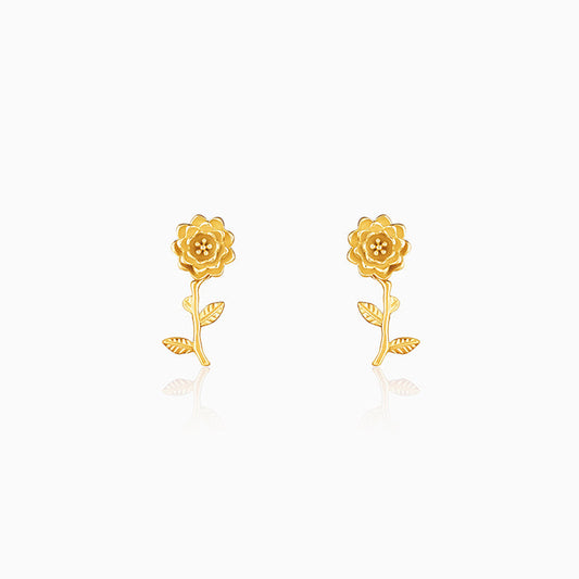 Golden Sunshine Floral Earrings