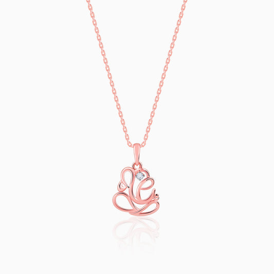 Rose Gold Ganesha Diamond Pendant