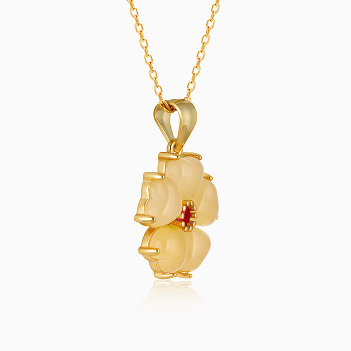 Golden Peach Blossom Pendant