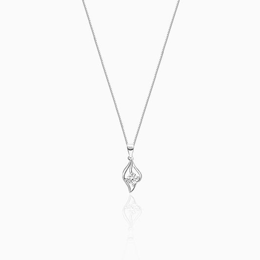 Anushka Sharma Silver Falling Dew Pendant with Box Chain