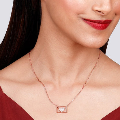 Rose Gold Love Letter Necklace