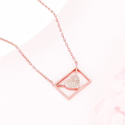 Rose Gold Love Letter Necklace