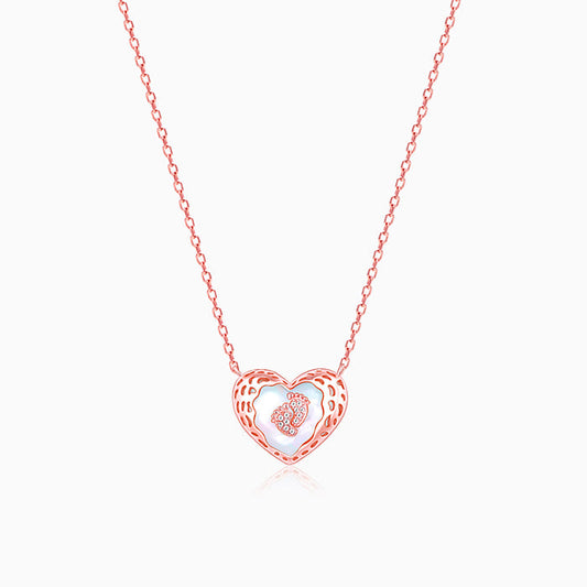 Rose Gold Adorable Baby Feet Necklace