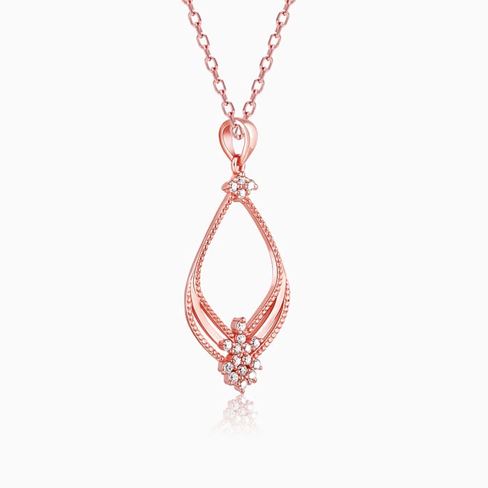 Rose Gold Princess Pendant With Link Chain