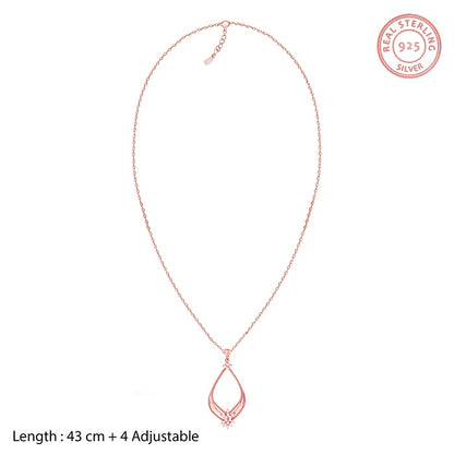 Rose Gold Princess Pendant With Link Chain