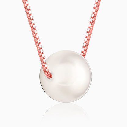 Rose Gold White Pearl Necklace