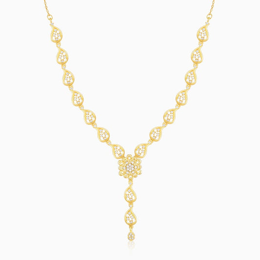 Golden Glorious Flower Necklace