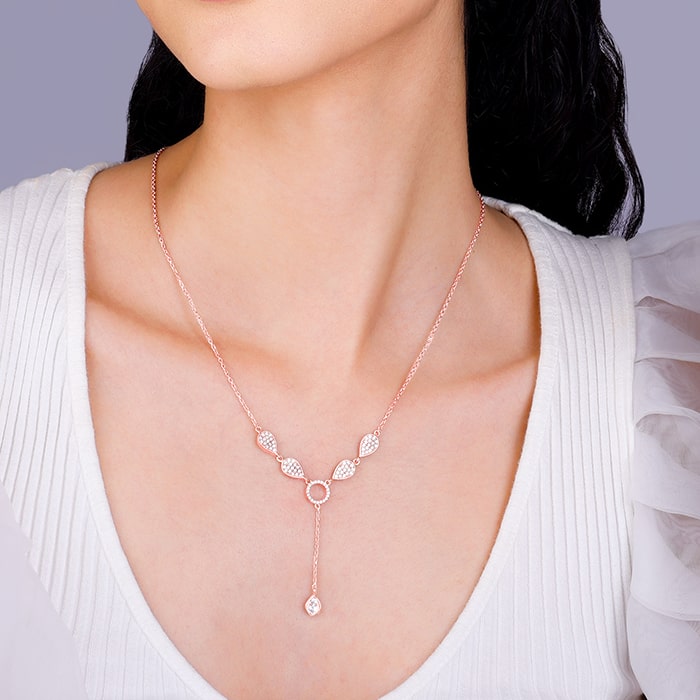 Rose Gold Classic Lariat Necklace