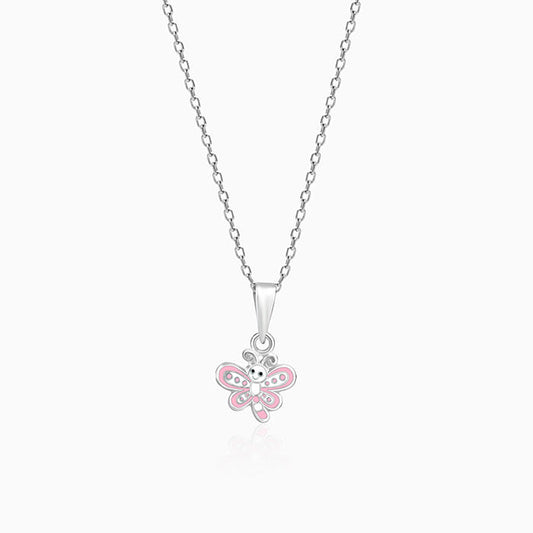 Silver Fairy Dragonfly Kids Pendant With Link Chain (7-10 yrs)