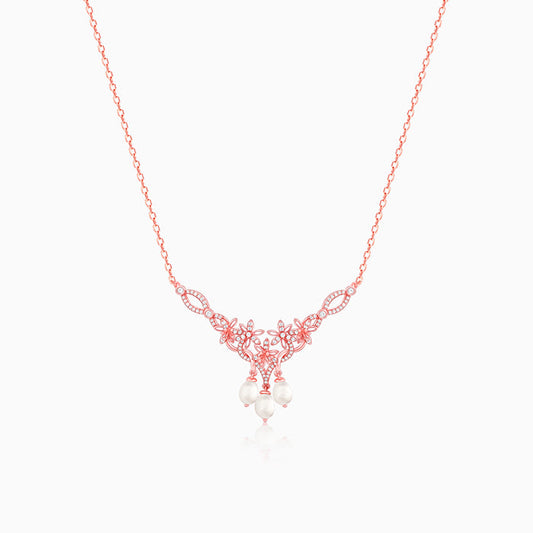 Rose Gold Glow In Musli Necklace