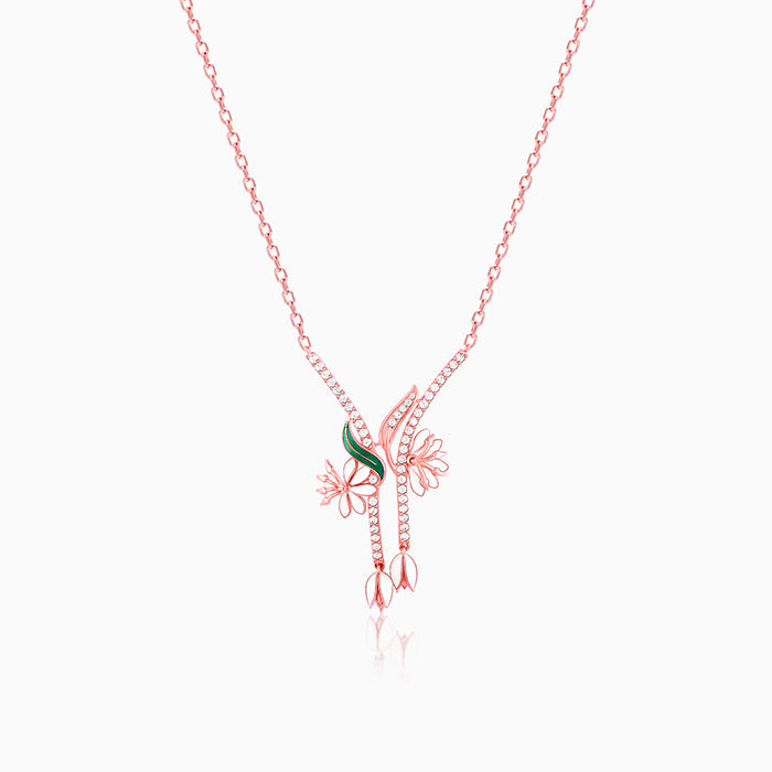 Rose Gold Snowy Safed Musli Necklace