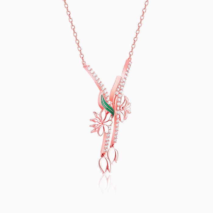 Rose Gold Snowy Safed Musli Necklace