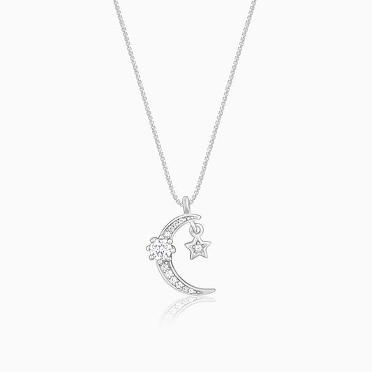 Silver Selene Pendant With Link Chain