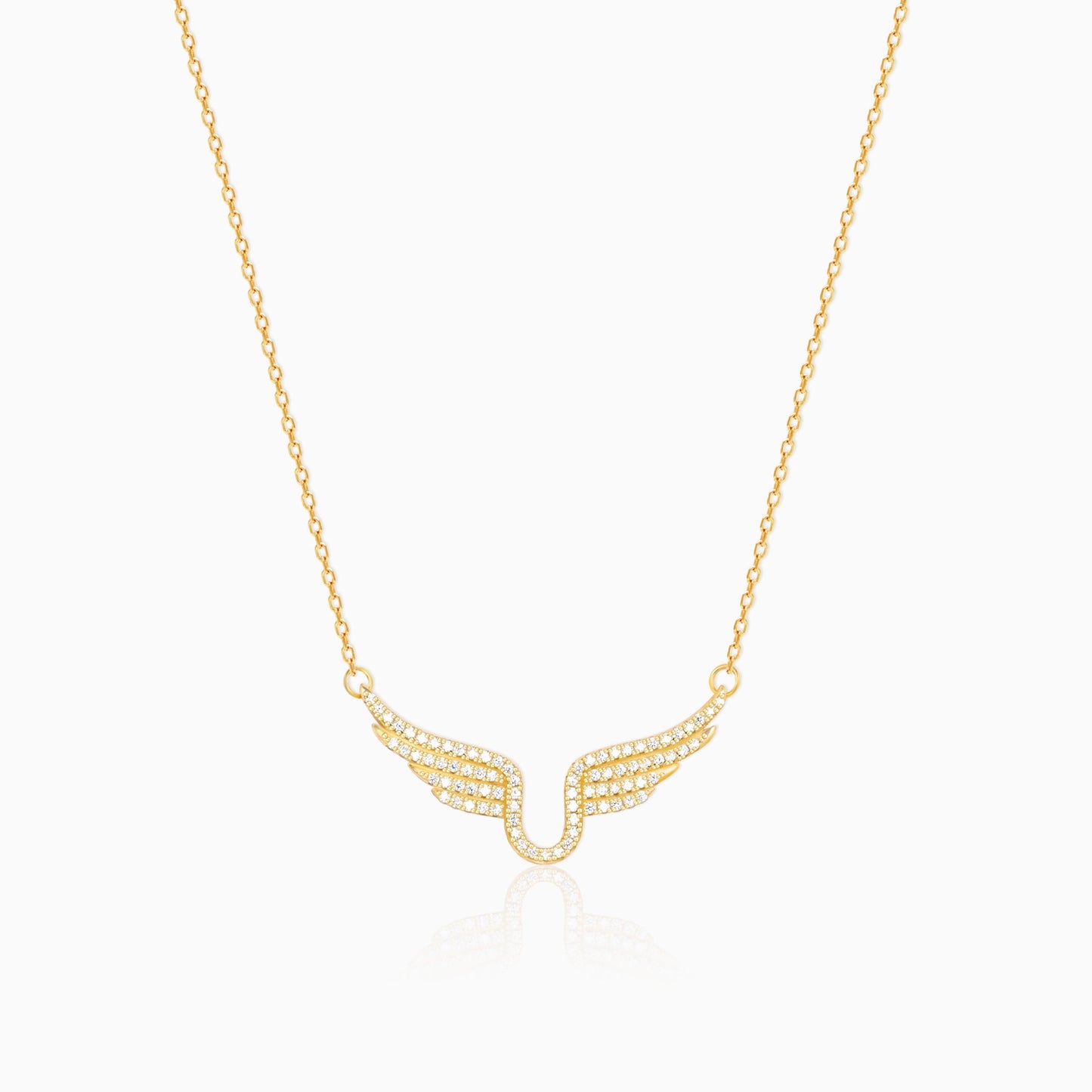 Golden Studded Fluttering Necklace