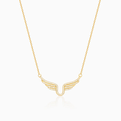 Golden Studded Fluttering Necklace