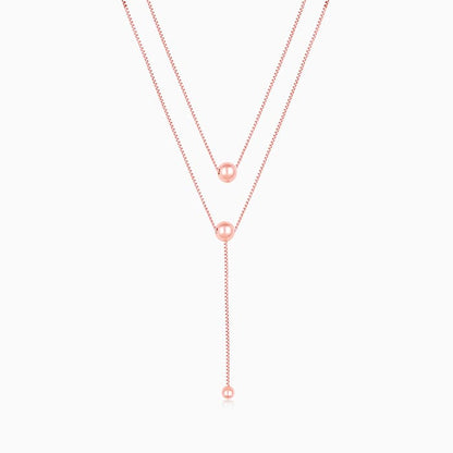 Rose Gold Terrific Trio Necklace