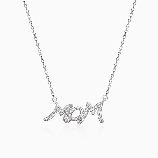 Anushka Sharma Silver Zircon MOM Necklace