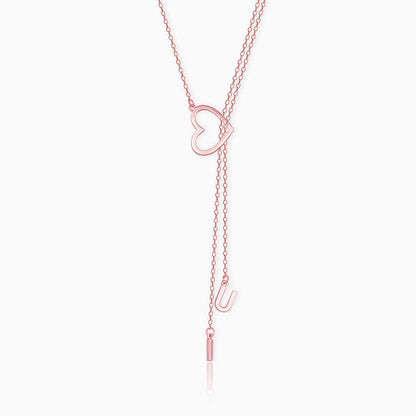 Rose Gold U&I Heart Necklace