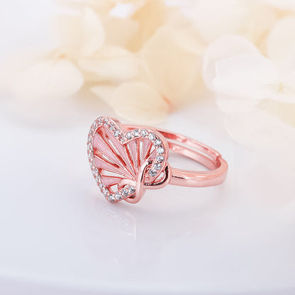 Rose Gold Heart Of Infinity Ring