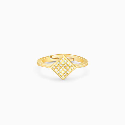 Golden Edgy Elegance Ring