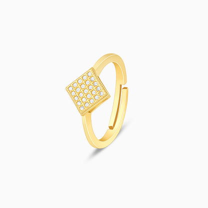 Golden Edgy Elegance Ring