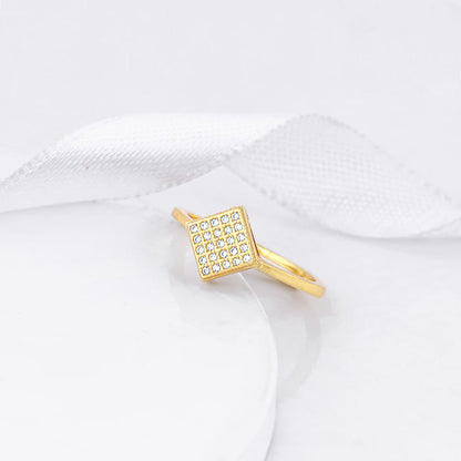 Golden Edgy Elegance Ring