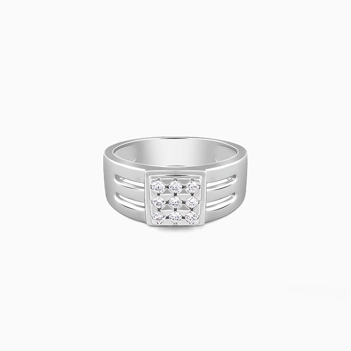 Silver Matrix Ring For Him