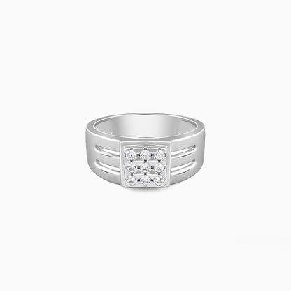 Silver Matrix Ring For Him